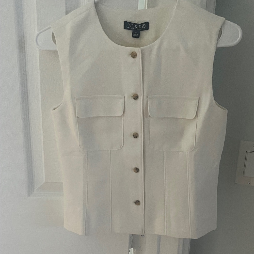 Jcrew cream colored vest